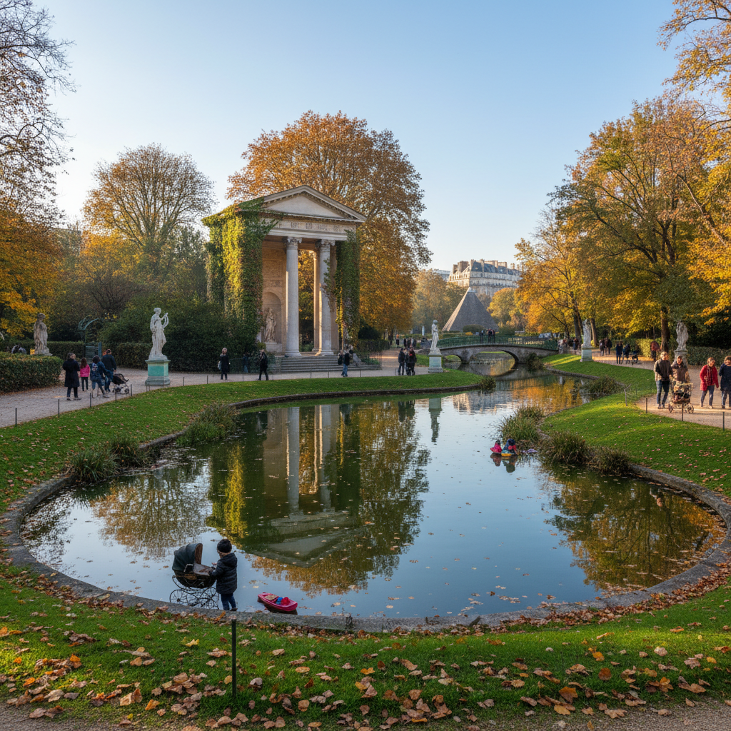 Le parc Monceau à proximité du Trente Hôtel